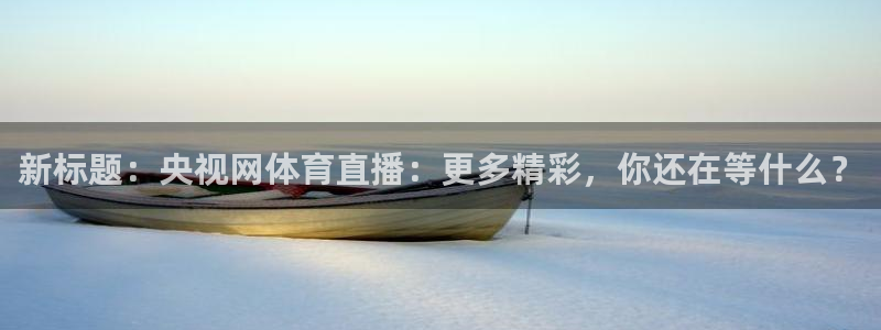 新标题：央视网体育直播：更多精彩，你还在等什么？